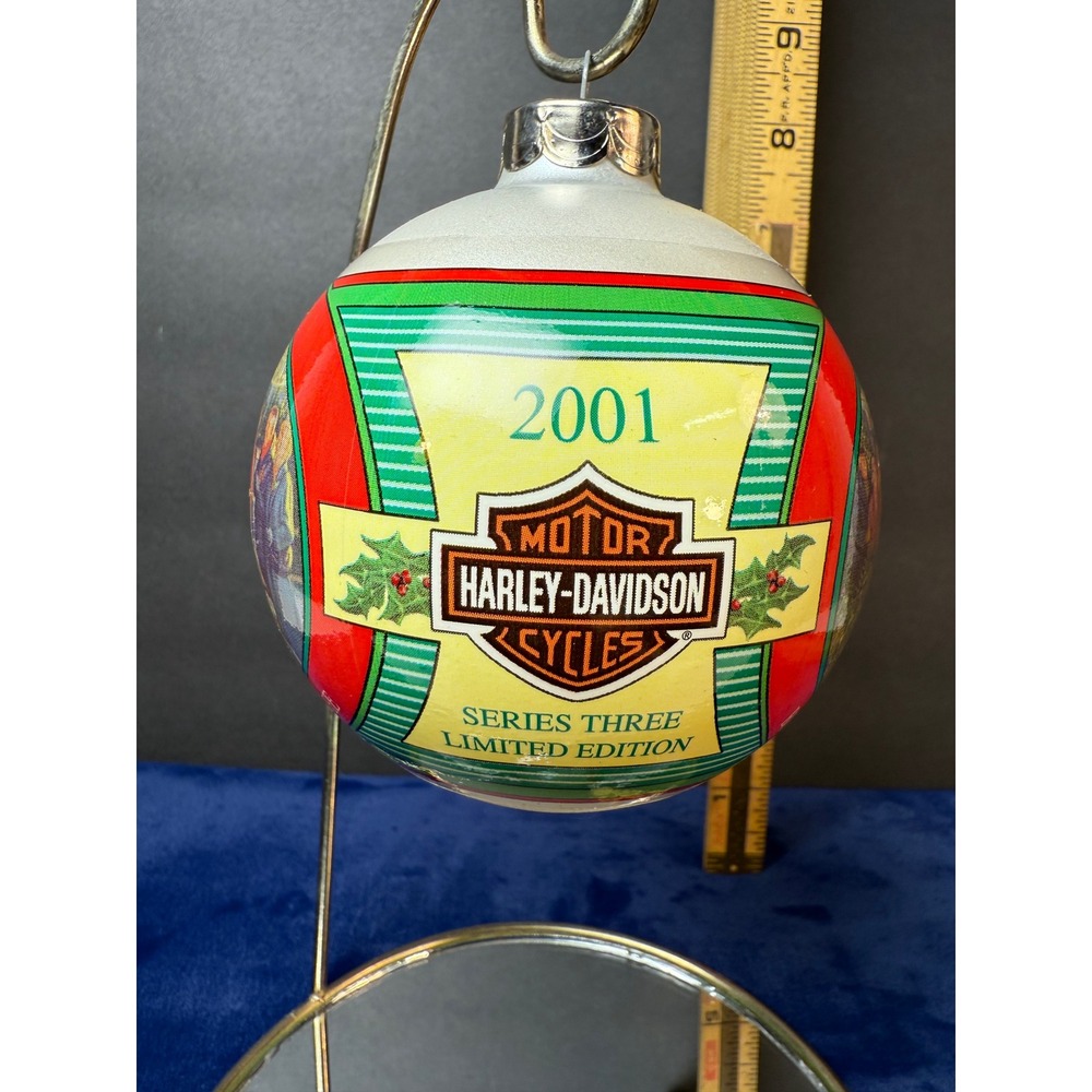 Harley Davidson Christmas Ornament 2001 Series‎ 3 Bringing Home The Tree limited - Picture 2 of 11